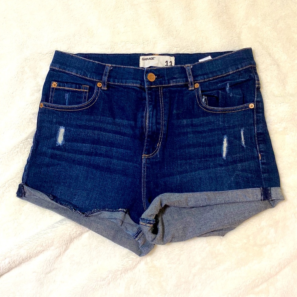 🏷️ **GARAGE BRAND** RETRO HIGH WAIST JEAN SHORTS